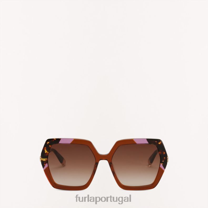 conhaque h acessórios JP6JF226 óculos de sol sfu684 óculos de sol mulheres Furla