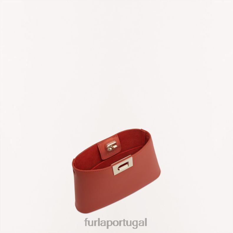 canela acessórios JP6JF86 bolsa de ombro flor mulheres Furla