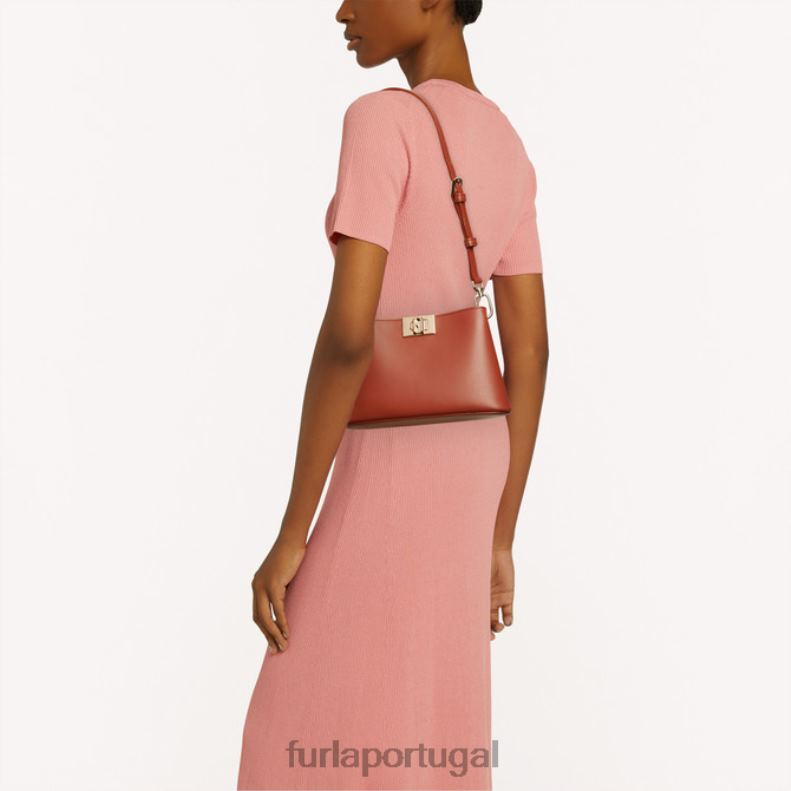 canela acessórios JP6JF86 bolsa de ombro flor mulheres Furla