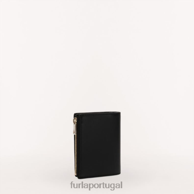 Nero acessórios JP6JF183 carteira compacta camélia mulheres Furla