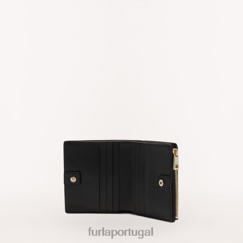 Nero acessórios JP6JF183 carteira compacta camélia mulheres Furla