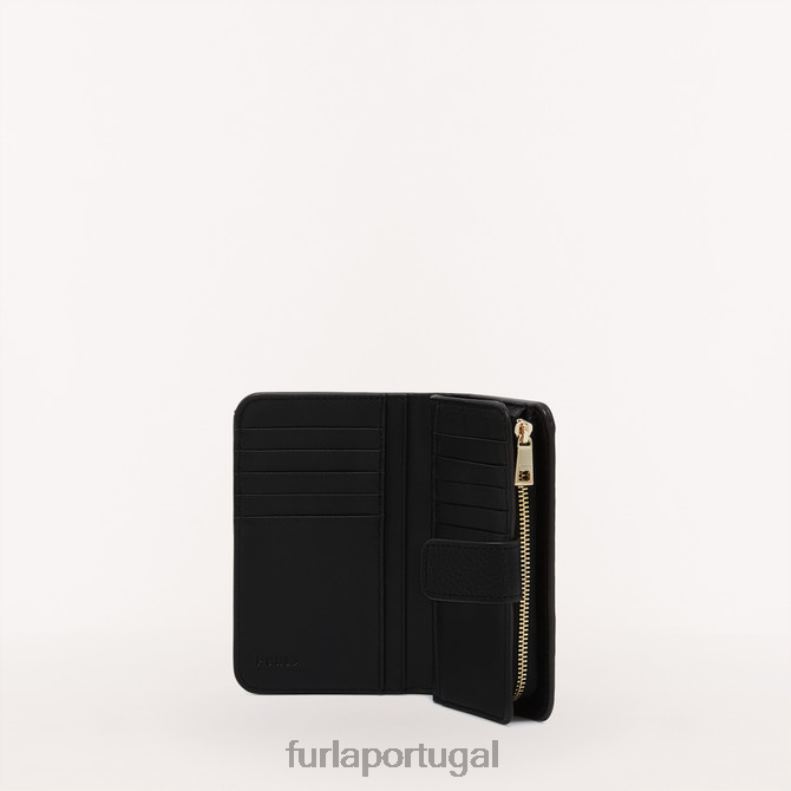 Nero acessórios JP6JF185 carteira compacta camélia m mulheres Furla