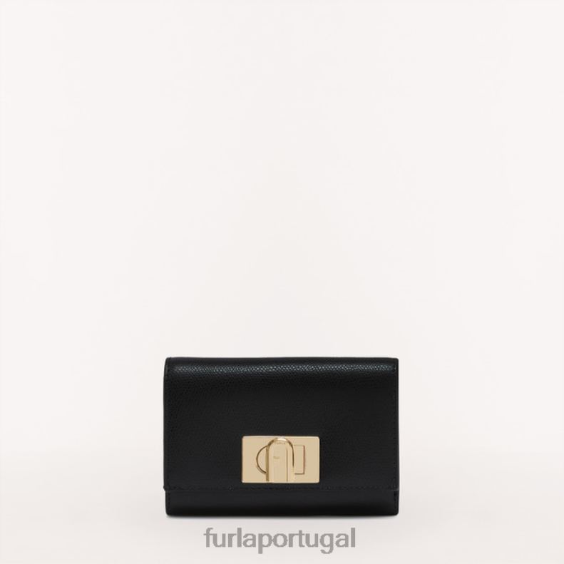 Nero acessórios JP6JF190 Carteira compacta 1927 m mulheres Furla