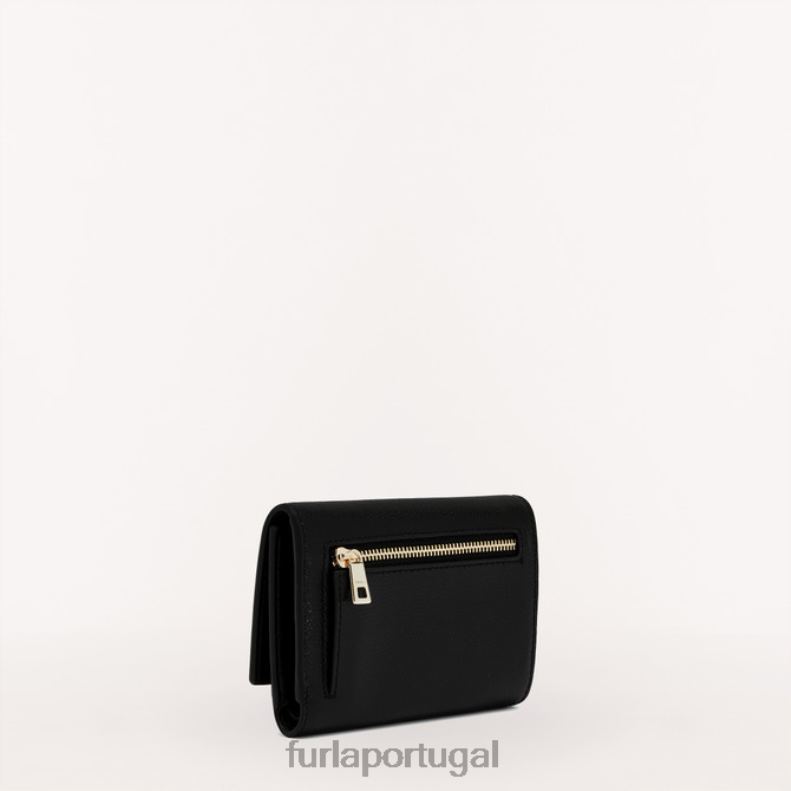 Nero acessórios JP6JF190 Carteira compacta 1927 m mulheres Furla