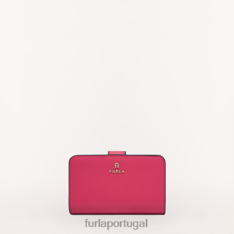 rosa pop acessórios JP6JF188 carteira compacta camélia m mulheres Furla
