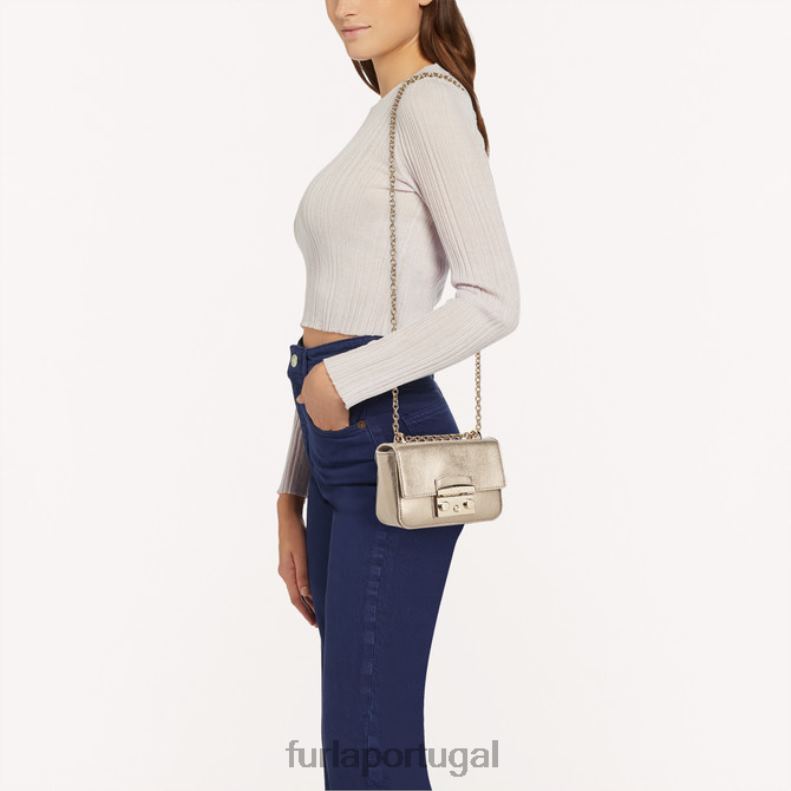 cor ouro bronze acessórios JP6JF76 metrópole mini crossbody mulheres Furla
