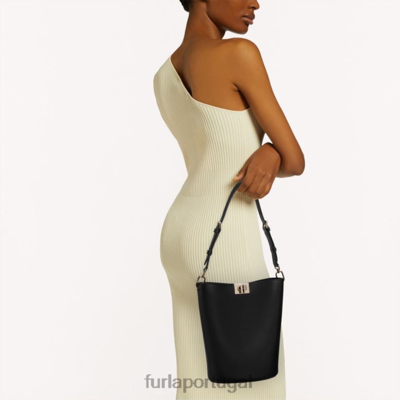 Nero acessórios JP6JF110 bolsa balde flor mini mulheres Furla