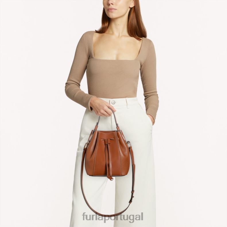 conhaque h acessórios JP6JF119 bolsa bucket miastella mini mulheres Furla