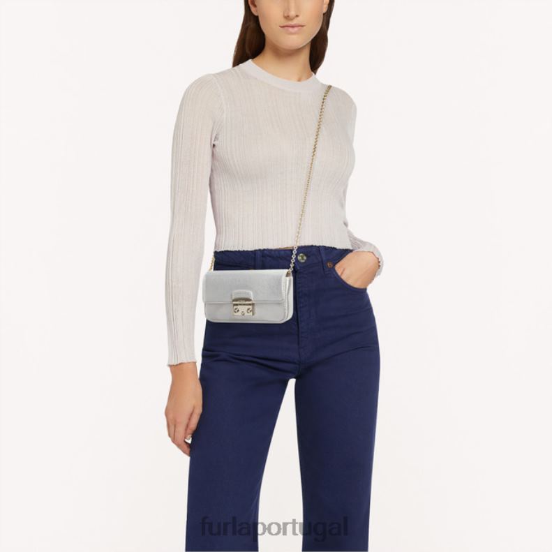 cor prata acessórios JP6JF72 mini bolsa metrópole m mulheres Furla