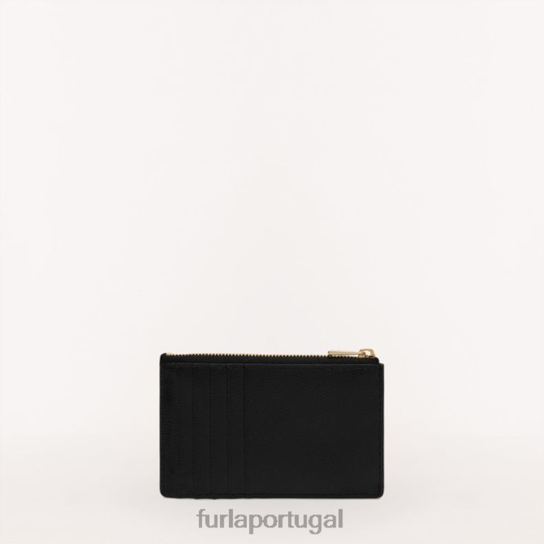 Nero acessórios JP6JF213 porta-cartões camelia m mulheres Furla