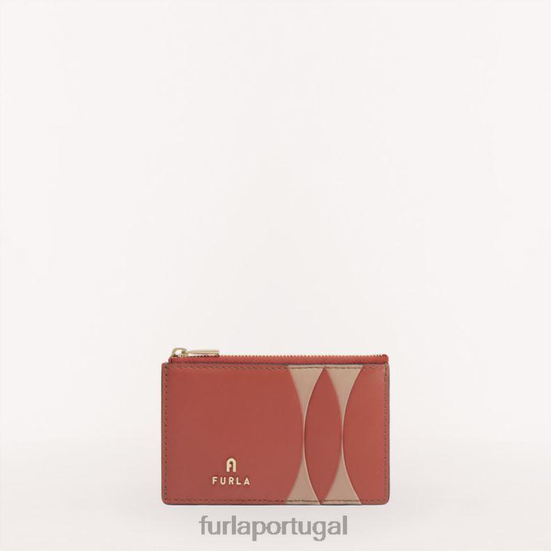 canela/camafeu acessórios JP6JF207 porta-cartões luna m mulheres Furla