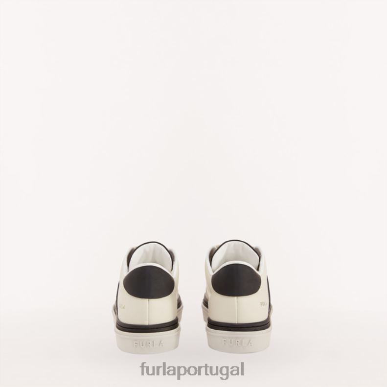 marshmallow/nero calçados JP6JF265 tênis de alegria mulheres Furla